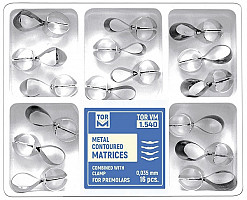 Kit Matrice Metalice Conturate Cu Clema Premolar 0.035mm 16buc 1540 TOR VM